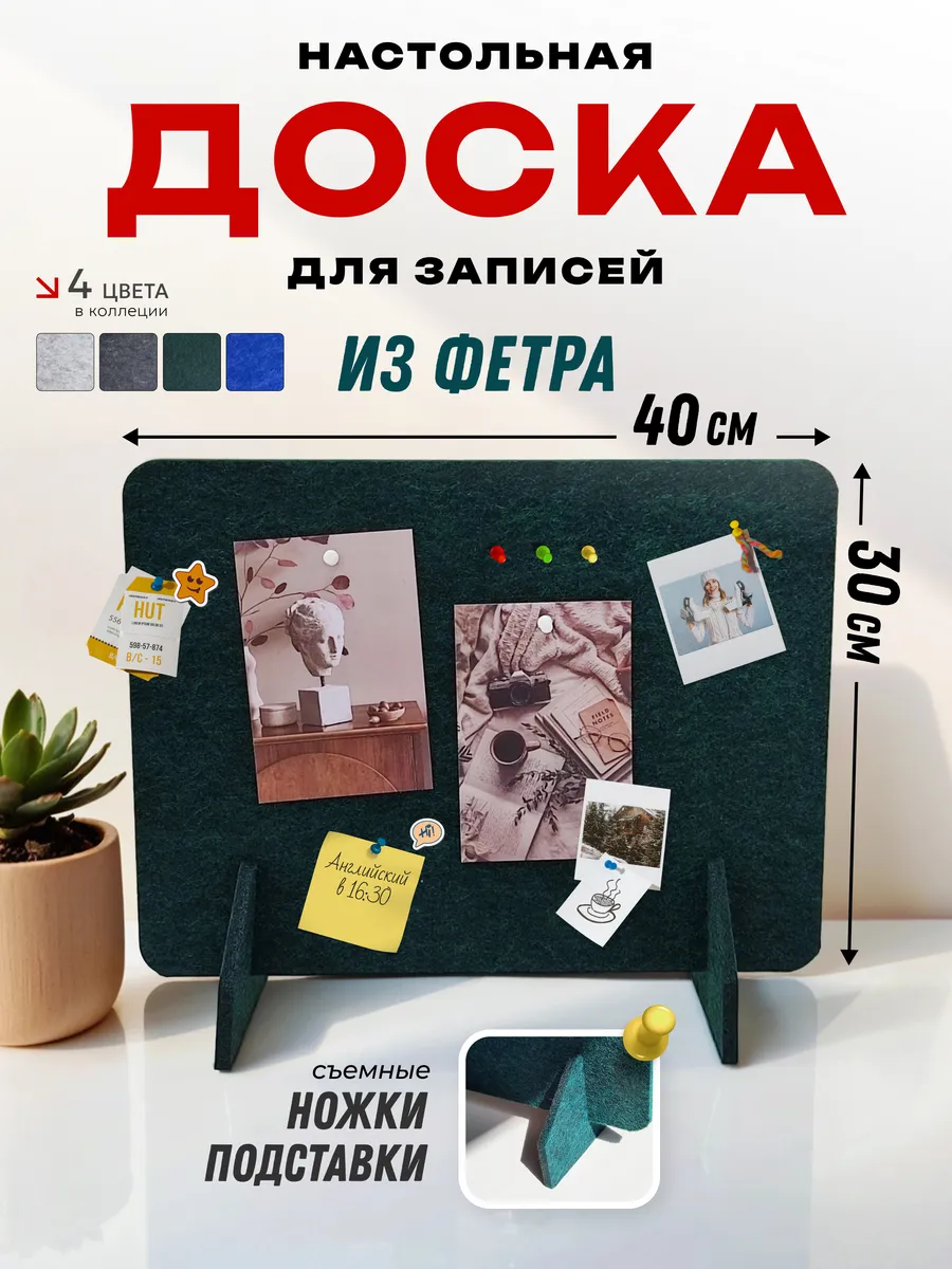Мудборд доска на стол для заметок и фотографий