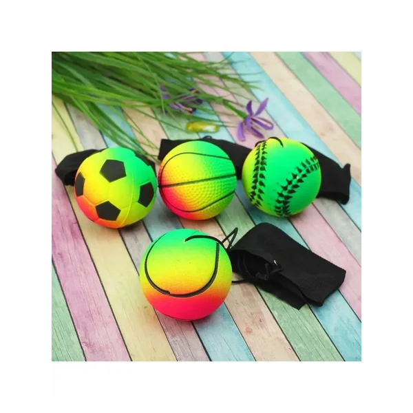 Мяч попрыгун мягкий на резинке, 1 шт