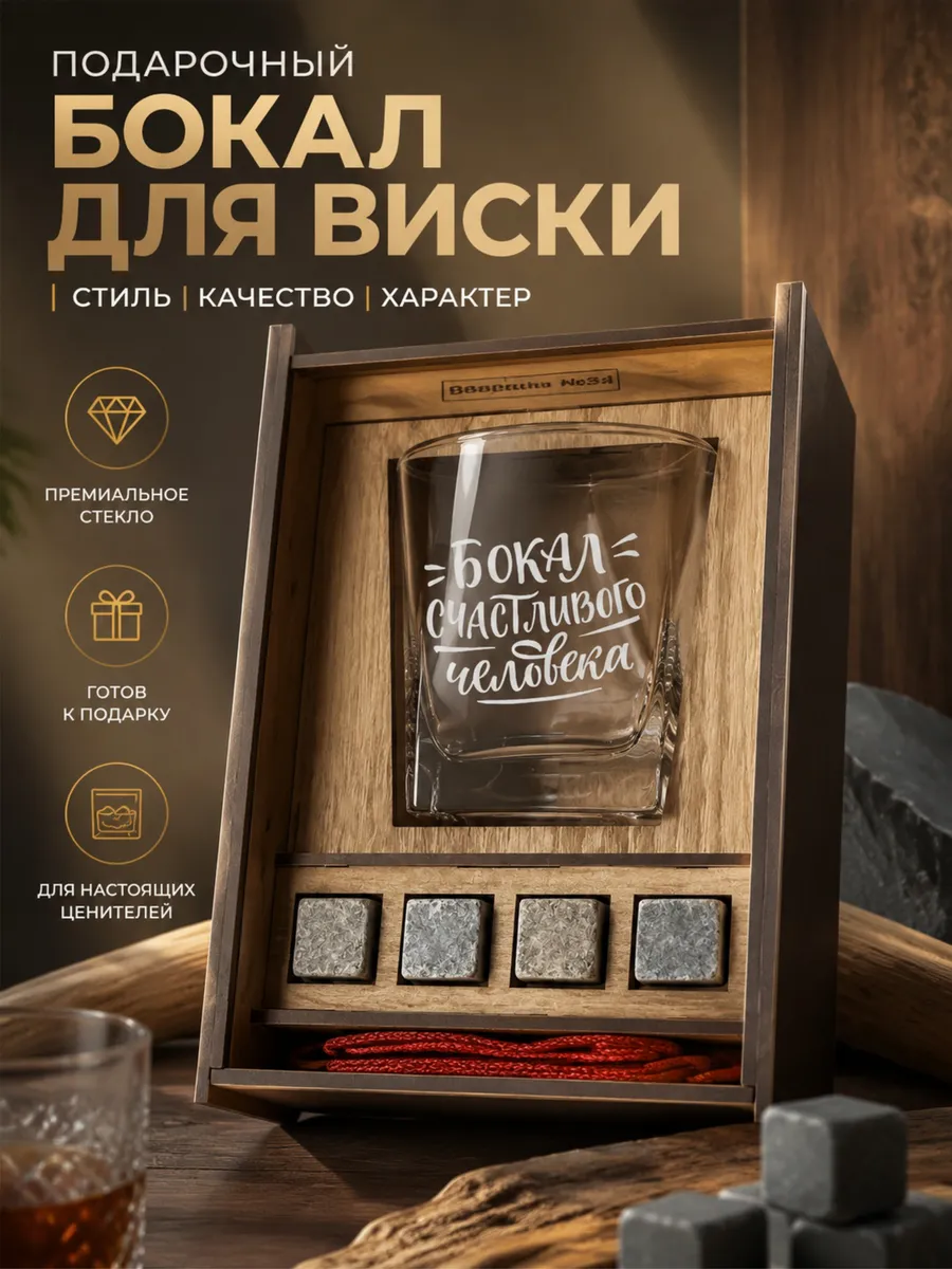 Подарочный набор бокалов для виски