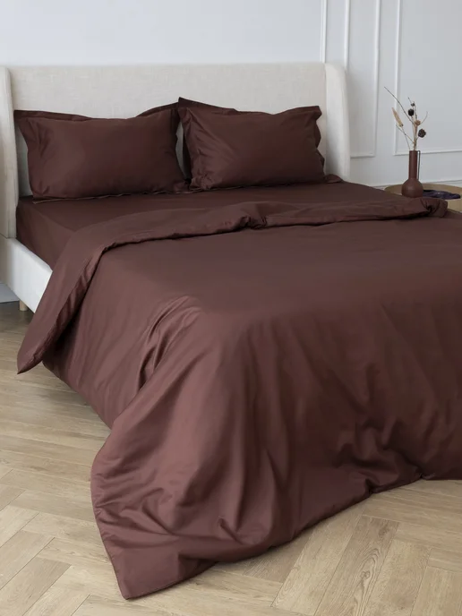 Feresa hygge Пододеяльник 2 спальный евро 200х220см Оланд, коричневый