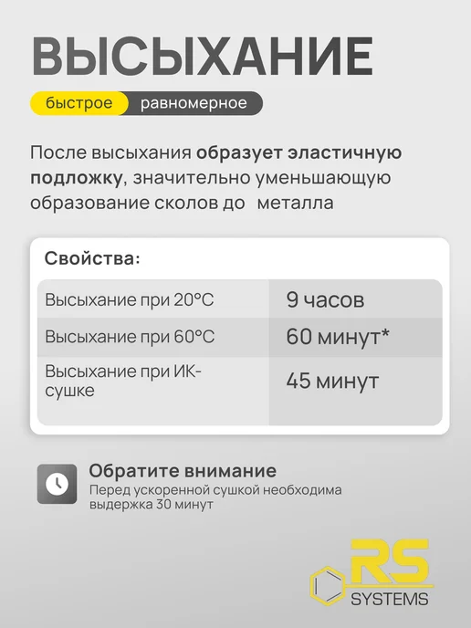 RS Systems Грунтовка автомобильная эпоксидный, антикоррозионный 875 мл, 875 мл, фото 6