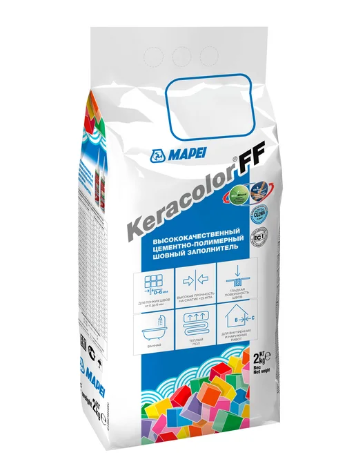 Mapei Затирка Keracolor FF для швов, №114 антрацит, 2кг, 2 кг, 3 шт, фото 2