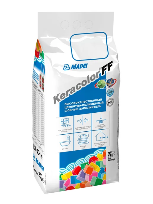 Mapei Затирка Мапей Keracolor FF для швов, №112 серый, 2кг, 2 кг, 3 шт, фото 2