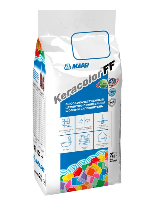 Mapei Затирка Мапей Keracolor FF для швов, коричневая, 2кг, 2 шт, 2 кг, 2 шт, фото 2