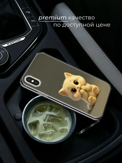 Case Place Чехол на iPhone X iPhone XS кот, белый, фото 5