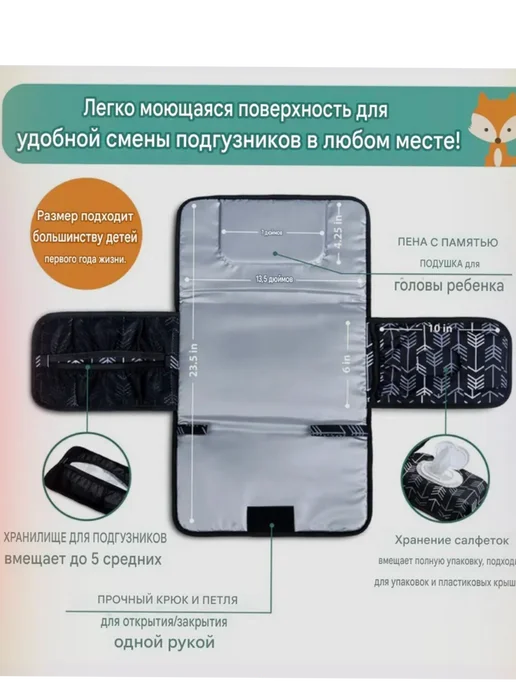 Пеленальный столик, голубой