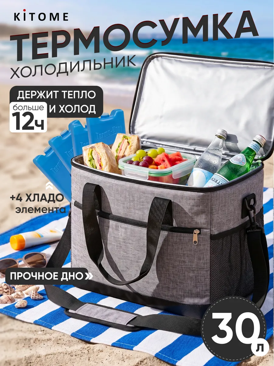 Термосумка сумка холодильник 30л с хладоэлементами