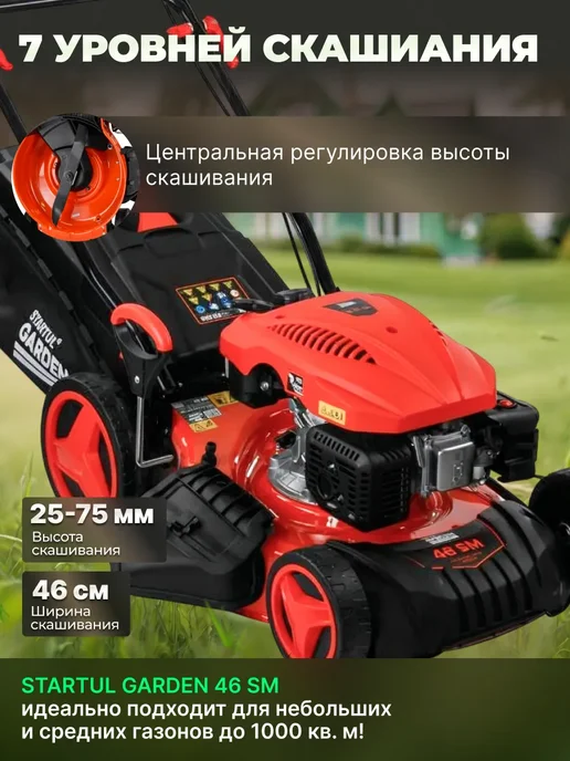 startul Газонокосилка бензиновая самоходная с травосборником, вариант, фото 2
