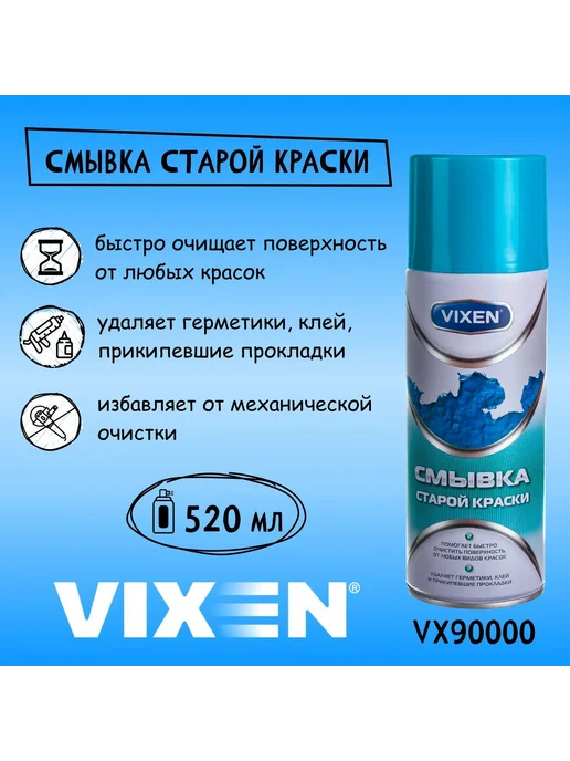 VIXEN Смывка старой краски, аэрозоль 2шт x 520мл, 2 шт, 520 мл, фото 2