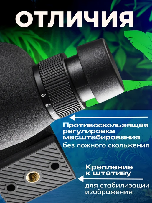 Большой папа Монокуляр мощный профессиональная оптика с ZOOM, черный, фото 8