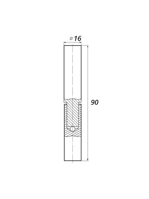 Дверной Страж Петля дверная гаражная 16х90 мм круглая, 16x90 мм, фото 3