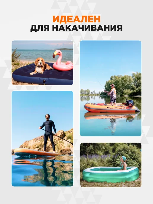 Nisus Насос для лодки ПВХ электрический. Для сапборда, синий, фото 5