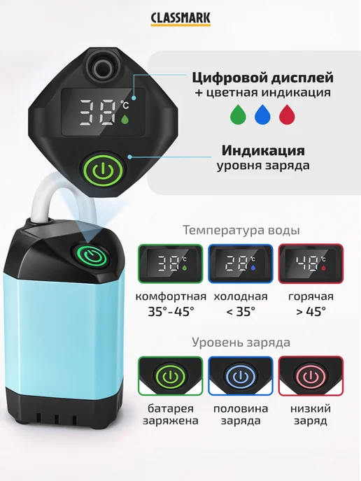 Classmark Хит лета - Портативный душ на аккумуляторе для дачи, Хит лета -, фото 5