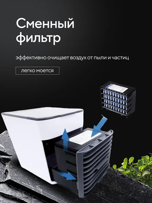 Roux Портативный кондиционер Увлажнитель мини Охладитель воздуха, белый, фото 3