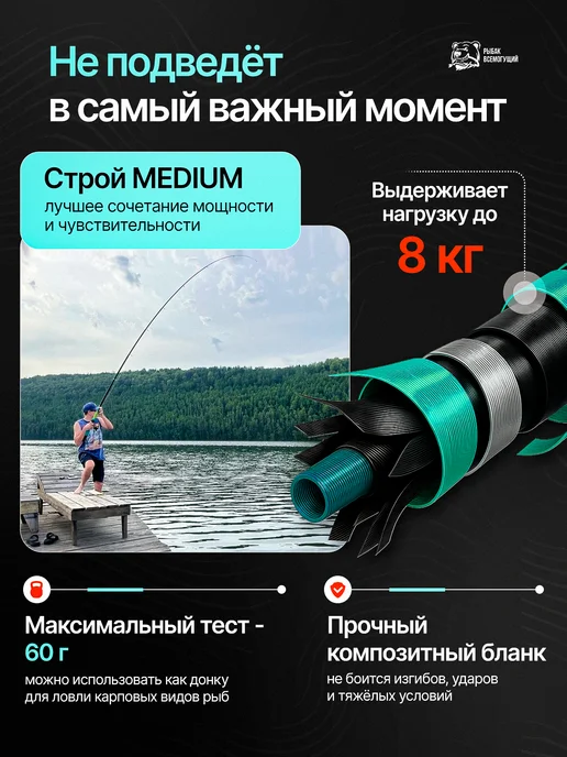Рыбак Всемогущий Набор для рыбалки в сборе 3 м удочка, 3 м, фото 3