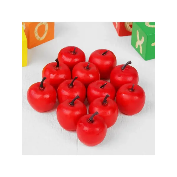 Счётный набор "Красные яблочки", 12 шт., яблоко: 3,5 * 3 см