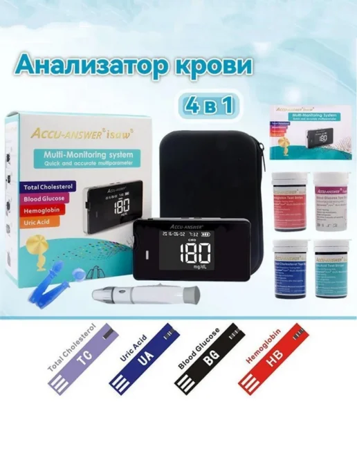 ACCU-ANSWER IBM-01 25 тест-полосок на уровень холестерина, серый