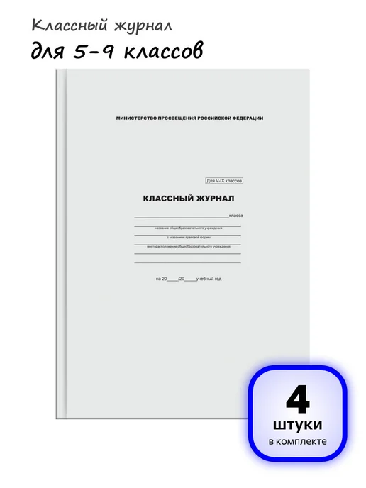 BG Классный журнал для 5-9 классов, арт. 365113, 4 шт