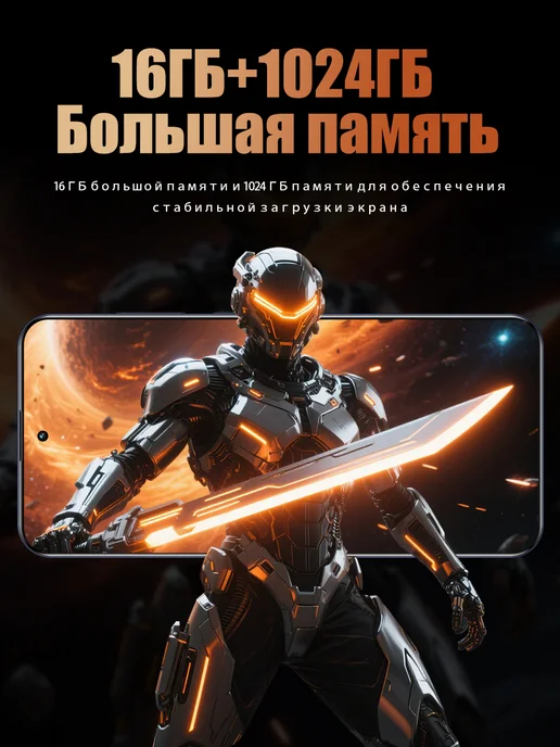 Смартфон Pro Max I 16 Pro Max 12/1024 ГБ, серебристый, фото 7