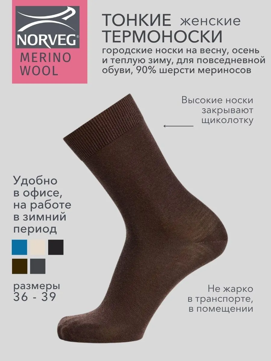 Термоноски MERINO WOOL повседневные шерстяные