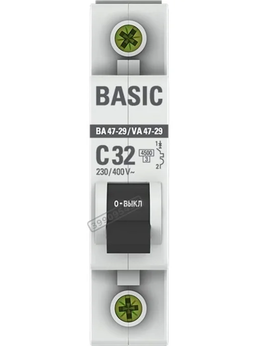 EKF Автоматический выключатель 1П 32А Basic для дома и офиса, серый, фото 2