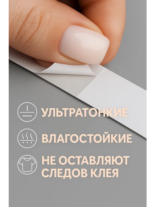 Арт узор Тейпы для фиксации одежды, 36 шт, прозрачный, 36 шт, фото 2