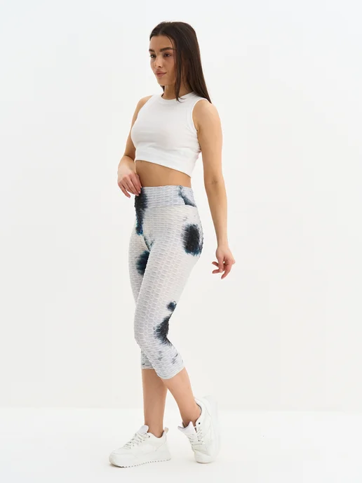 D&M MODA Капри спортивные, черный, фото 4