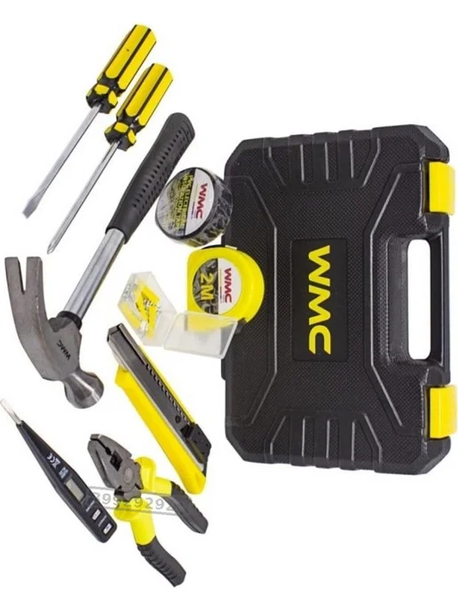 WMC Tools Набор инструментов для дома в кейсе 54 предмета, 55 предметов и гаража, фото 2