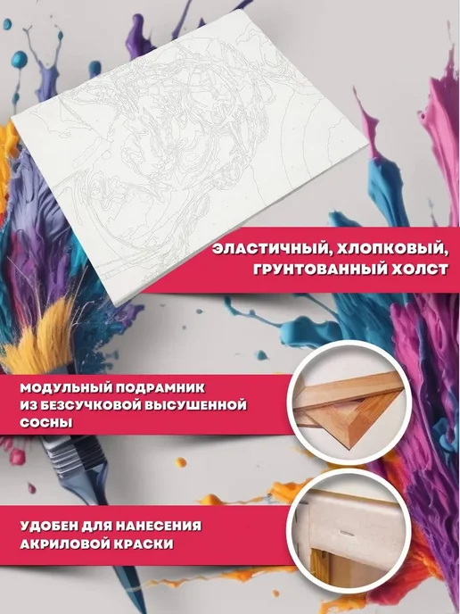 КРУТО КРАСИМ Картина по номерам Абстракция Море Человек Любовь Пара, белый, фото 4