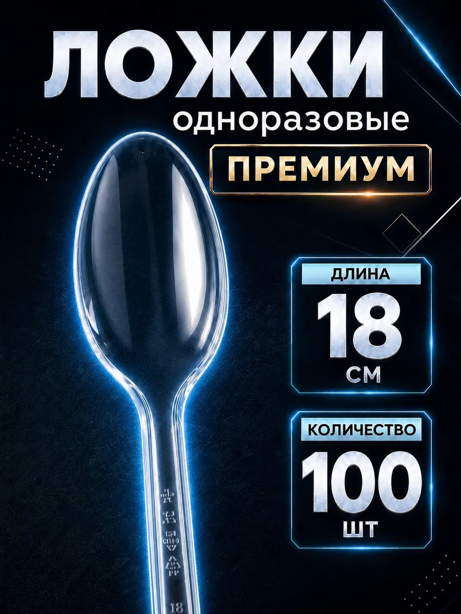 Ложки одноразовые пластиковые