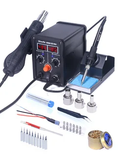 Паяльник Фен Станция 8586D-III PRO Silverflo 399561601 купить за 3 040 ₽ в интернет‑магазине Wildberries