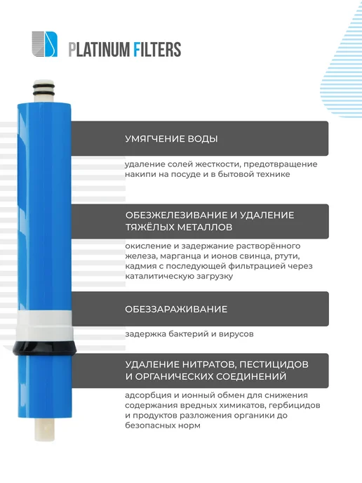 Platinum Filters Мембрана PF 1812-75 обратного осмоса 75 GPD, вариант, фото 3