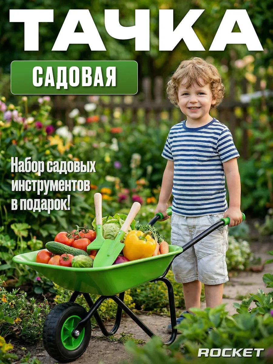 Тележка тачка детская садовая для дачи