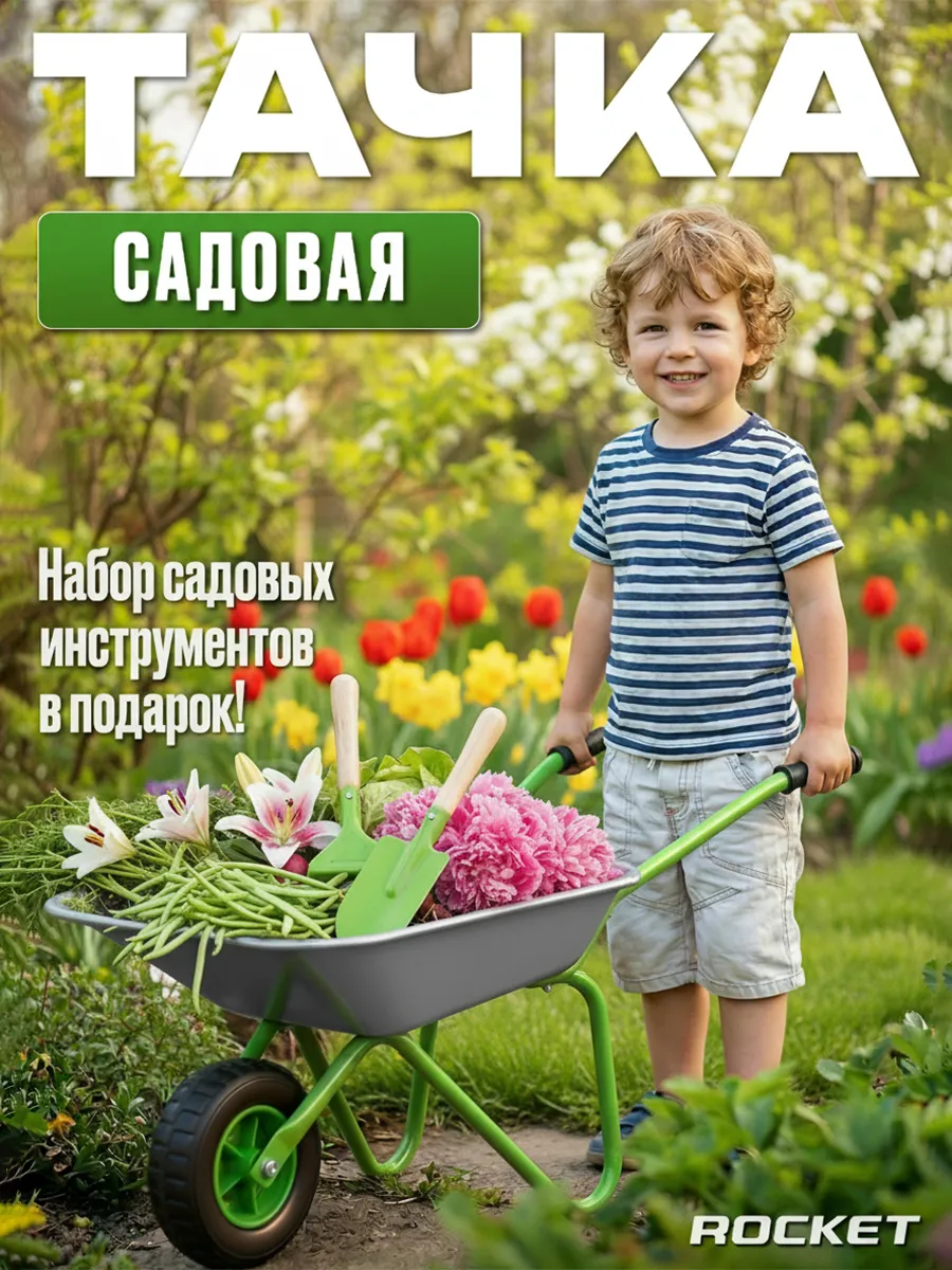 Тележка тачка детская садовая для дачи