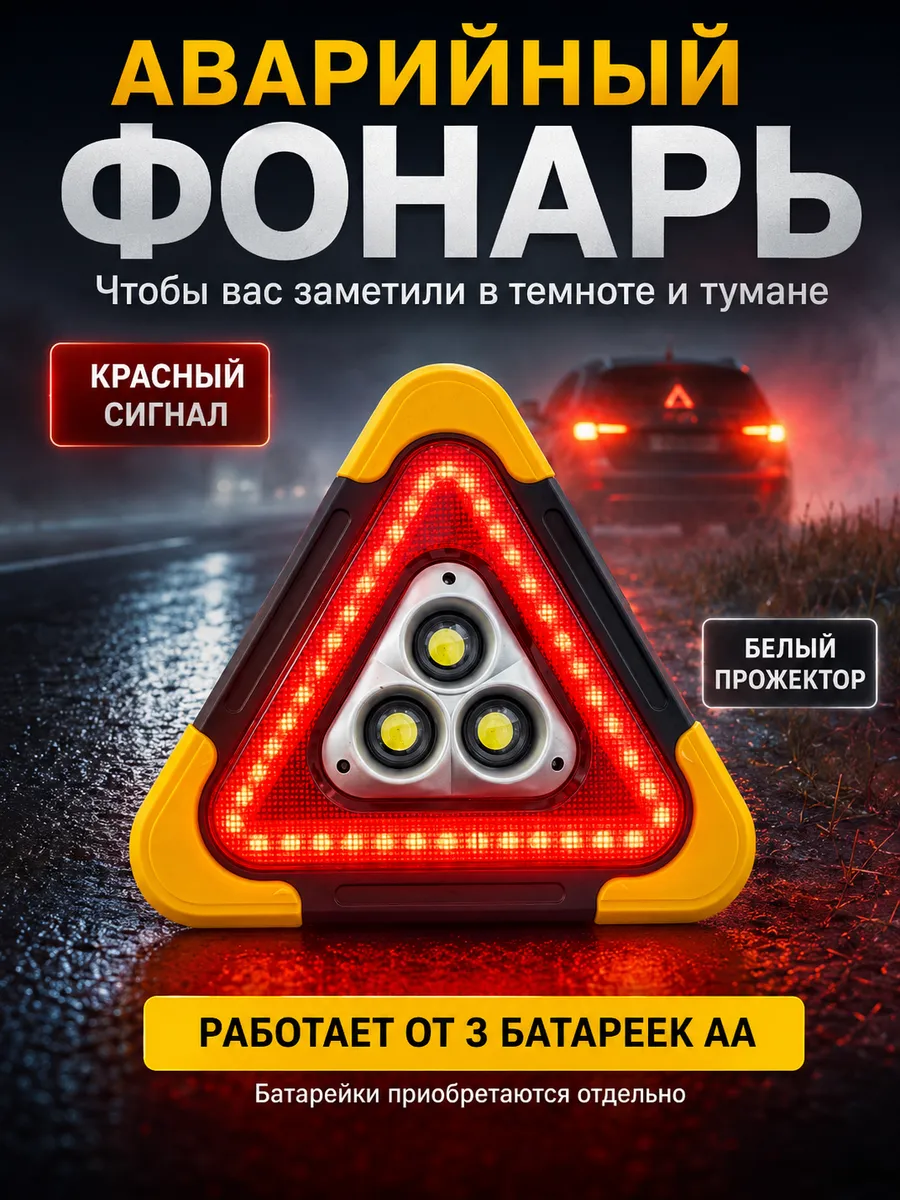 Светодиодный знак аварийной остановки для автомобиля