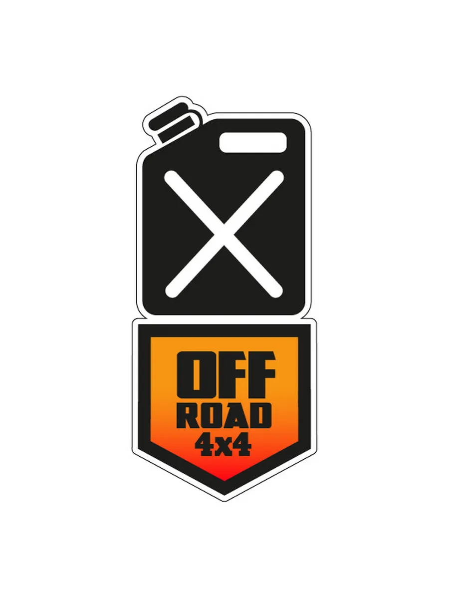 Наклейка на авто 4x4 внедорожник Off Road 4,6 × 10,0 см