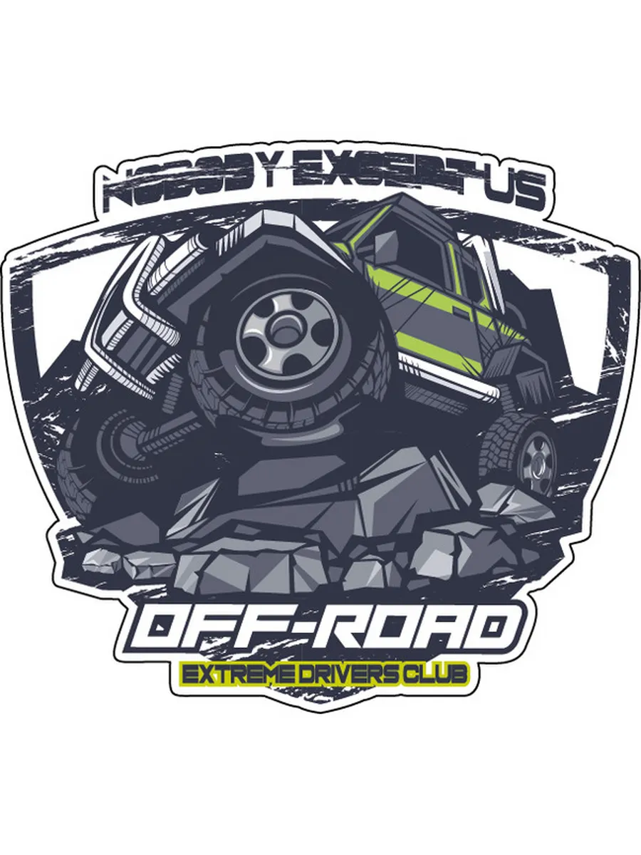 Наклейка на авто 4x4 / внедорожник / Off Road 10,0 × 9,0 см