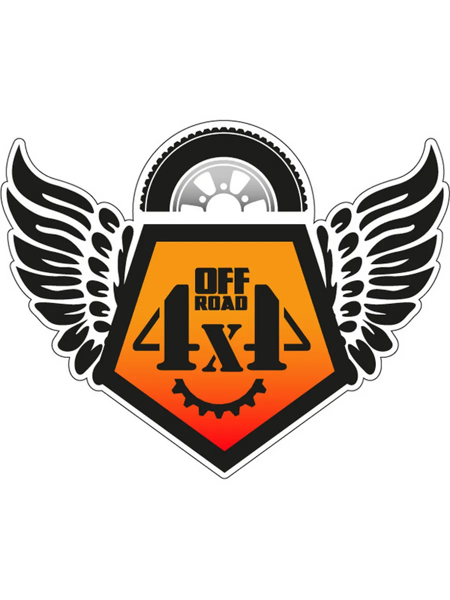 Наклейка на авто 4x4 внедорожник Off Road 10,0 × 8,0 см