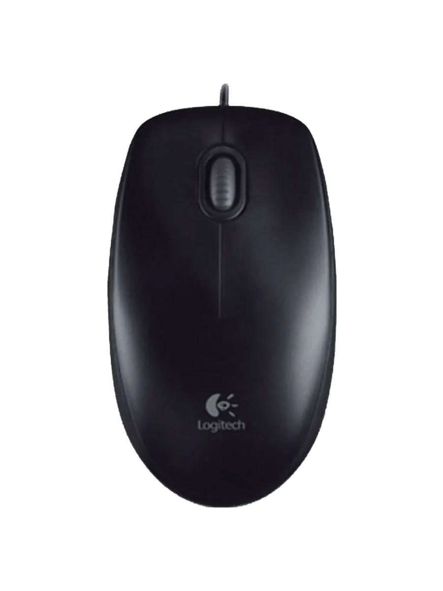 LOGITECH Мышь проводная B100 Black