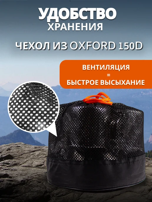 Hot поход Набор посуды для пикника туристический на 4 персоны, серый, фото 4