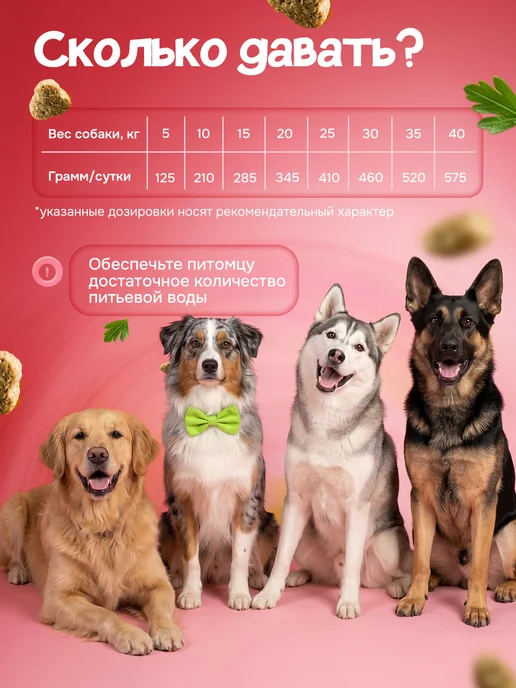 Сухой корм ХВОСТиУС для собак, ягненок, 3 кг, фото 4