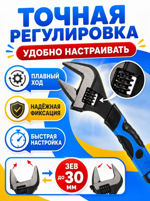 Универсальный ключ Ключ разводной сантехнический 35мм, вариант, фото 5