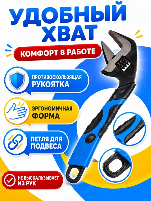 Универсальный ключ Ключ разводной сантехнический 35мм, вариант, фото 6