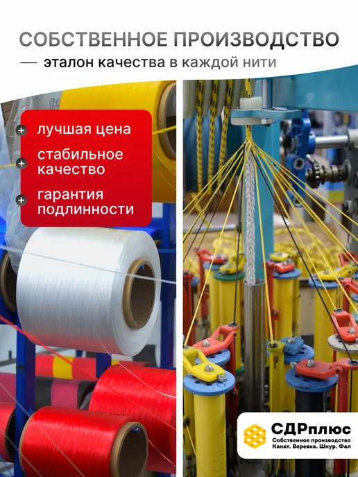 СДРплюс Туристическая веревка 6 мм 20 м черный, 30 м, фото 5