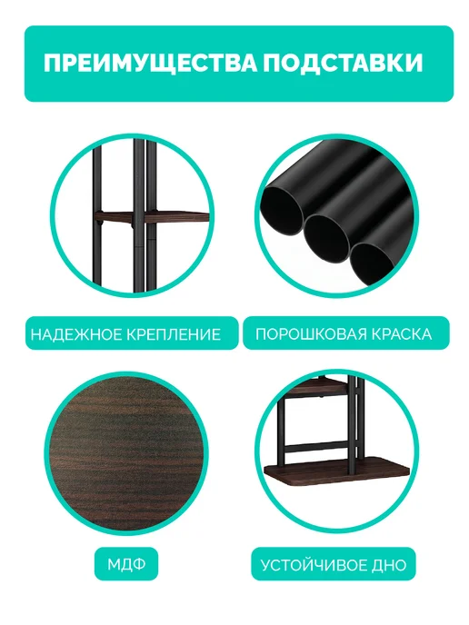 Garden Show Подставка 7 полок, МДФ (венге), 36х23,4х119,8 см, 36x23.4x119.8 см, фото 4