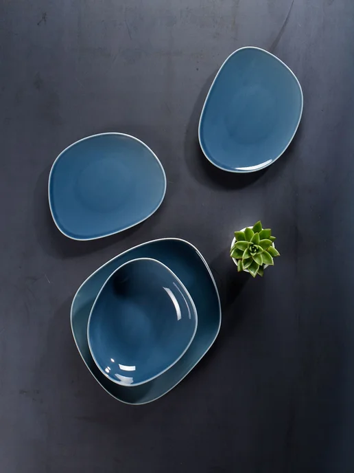 Villeroy & Boch Блюдце 16 см, Organic Turquoise, like, Премиум-Фарфор, голубой, фото 3