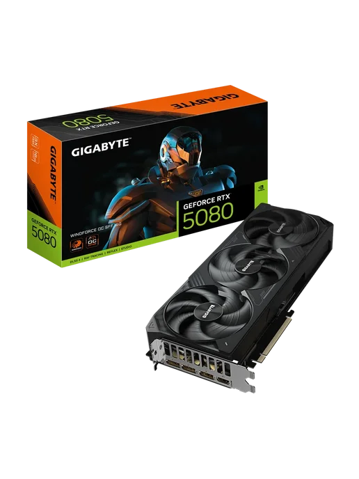 Gigabyte Видеокарта GeForce RTX 5080 GAMING OC 16 ГБ GDDR7, 16 ГБ