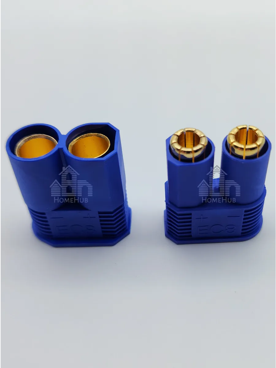Разъём питания EC8, 200A, (мама+папа), комплект, 2pin
