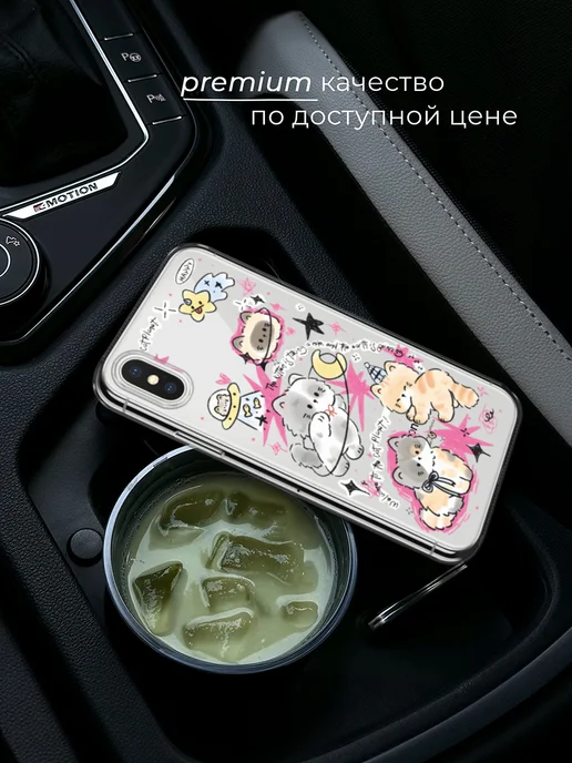 Case Place Чехол на iPhone X iPhone XS с котиками, белый, фото 6