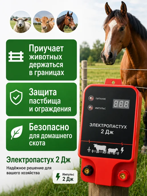 Электропастух для коров овец лошадей 10-20км, вариант, фото 4